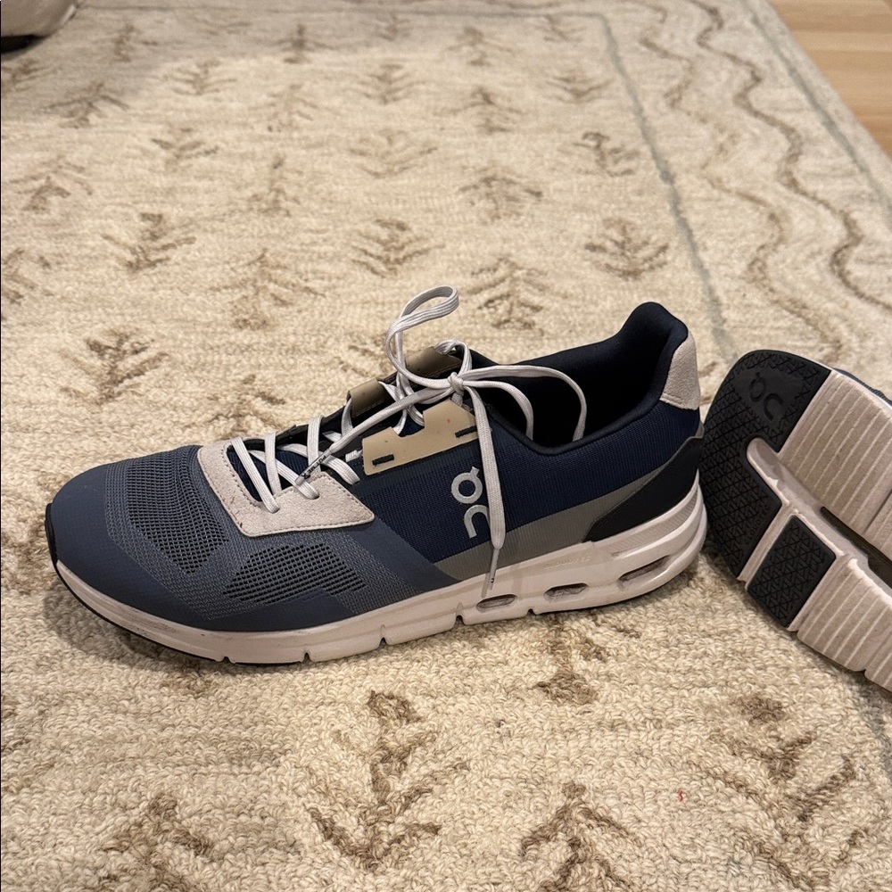 On Running Cloudrift Men's Blue and Gray Athletic Shoes
